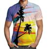 2026 Masculino Novo Pulôver Casual de Manga Curta com Gola Lapela Estampado em 3D Camiseta Casual Masculina Camisa Polo Personalizada Estampada