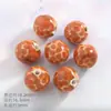 Cuentas Cerámicas Forma de Bola de Cáñamo Retro 16mm Agujero Recto Colorido Puntos Sueltos Material para Pulsera Collar Joyería DIY