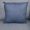 Funda de Almohada de Algodón Denim Suave Decoración Interior Color Sólido Hogar Estilo Nórdico Simple Cojín Decorativo Sofa Extraíble y Lavable