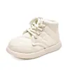Botas de Cuero para Niños 2026 Otoño/Invierno Estilo Coreano Sencillo Botas de Algodón Forradas de Felpa para Niñas y Niños, Botas Cortas Cálidas y Antideslizantes
