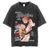 Camiseta Pesada Hombre Streetwear Algodón Unisex Tops Oversize Te