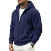 Nuevo Producto Otoño/Invierno Transfronterizo 2026: Sudadera con capucha con cremallera de doble cara, estilo americano, corte holgado, moderna, de forro polar ártico, versátil para hombre