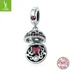 Joias de moda europeias e americanas atacado acessórios de prata 925 amor surpresa cravejado zircônia rosa pingente de prata esterlina SCC689
