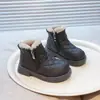 Botas de Nieve Cómodas de Suela Blanda para Niñas 2026 Otoño/Invierno Nuevo Estilo Botas Cálidas de Algodón Peludo para Niños Mayores Zapatos Peludos de Moda