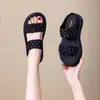 Sandalias de Verano para Mujer para Exteriores 2026 Estilo Nuevo, Sandalias de Moda con Suela Gruesa y Tacto Suave, Adecuadas para Mujeres Embarazadas, Estilo Slip-On para Combinar con Vestidos