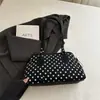 Bolsas de mão de bolinhas transfronteiriças, bolsa Boston casual versátil de nicho, nova moda feminina 2026 bolsa de ombro