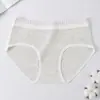 Ropa interior de algodón puro de clase A para mujer, de gasa de color, de cintura media, 10A, antibacteriana, 100% algodón, entrepierna extendida, ropa interior para niñas de algodón puro, venta al por mayor para mujeres