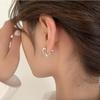 Simples Retro Metal Estilo Prata Brilho Amor Orelha Fivela Estilo Feminino Luz Luxo High-end Cool Style Brincos Brincos