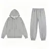 Moletom esportivo de marca A de alta qualidade, refletivo, cor sólida, com zíper de ¼, gola alta, para outono e inverno, conjunto de moletons masculinos soltos