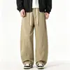 Calça de Moletom Masculina Tendência Outono 2026, Estilo Americano Pesada Casual Versátil Calça Reta, Calça Casual Solta
