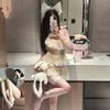 Lencería Sexy, Encaje Sexy, Dulce Falda de Pastel Transparente, Puro Lujuria Tirante Halter Traje de Falda Tutú de Princesa