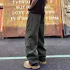 Pantalones de trabajo militares verdes para hombre, modernos y elegantes, corte holgado, nueva colección primavera 2026, streetwear americano, high-street, pantalones casuales estilo paracaídas