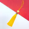 Marcador de Libro con Borla de Nudo Chino Cloisonné Accesorios para Ropa Joyería Decoración de Poliéster de Seda de Hielo Abanico de Cortina Espiga