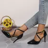 Sandalias de mujer blancas estilo francés, punta cerrada, tacón de aguja alto, con tira en T, verano sexy 2026, comercio exterior transfronterizo