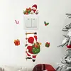 Pegatinas de Interruptor para Sala de Estar y Dormitorio de Papá Noel PVC Autoadhesivas Decoración del Hogar Transfronteriza Dibujos Animados Nieve Atmósfera Popular Pegatinas de Pared