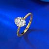 Anillo ovalado Mu Jing Jewelry Live 925 Silver ins Style Daily Simple Joker 6*8 para mujer, estilo europeo y americano transfronterizo