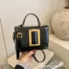 Bolso Bandolera Retro para Mujer 2025 Nuevo de Moda Estilo Coreano Versátil al Hombro Moda Texturizado Color Sólido Bolso Cuadrado Pequeño