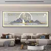 Hogar y Todo Florece LED con Luz Pintura Decorativa para Sala de Estar Lujo Ligero Pintura Colgante de Pared para Fondo de Sofá Mural de Paisaje con Sentido de Alta Gama