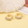 Zhongxing Novos Brincos Feitos à Mão Zircônia 14K Ouro Verdadeiro Pérola Brincos Brincos Brincos para Dormir Brincos Grátis Acessórios