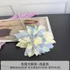 Elegante arreglo de flor de dalia artificial de un solo tallo hecho de hilo para decoración de salón de bodas y estilo de eventos