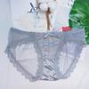 Ropa interior de satén vintage "Fairy full" para mujer, bragas de malla sexy de encaje puro, bragas de cintura baja