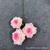 Modelo de Comercio Exterior Flor Artificial de Rosa Diamante de 3 Cabezas para Decoración de Salón de Ceremonia de Boda, Flor Cascada, Flor para Decoración de Fondo de Transmisión en Vivo