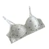 Ropa interior estampada sin costuras cómoda y transpirable, inteligente y linda, para mujer. Sujetador fino con soporte suave sin aros, que reduce el busto, para mujer