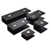 Aleación de Aluminio Espacial Clip en U para Vidrio Sub-Negro Accesorios de Baño Soporte de Partición de Capa Clip Fijo Sin Perforación