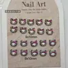 Accesorios de Arte de Uñas Kt con Estampado de Leopardo de Moda Diadema de Gato de Dibujos Animados con Lunares Lindos Decoraciones de Uñas 3D