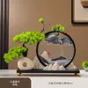 Plantas Verdes Simuladas Pinheiro de Boas-Vindas Pinheiro Luohan Bonsai Novo Estilo Chinês Decorações para Sala de Estar Entrada Mesa de Centro Bar Ornatos Estilo Zen