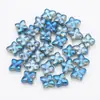 Colgante de cristal de flor de diamante con agujero recto de 10 mm para joyería hecha a mano DIY, accesorios decorativos, cuentas cuadradas con agujero, accesorios
