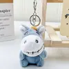 Lindo Bufanda Azul Marino Pato Peluche Colgante Llavero Decoración para Bolso de Pareja Muñeca Juguete Pequeño Juguete de Peluche