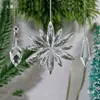 Pingente de Gelo Acrílico de Natal, Cone de Gelo, Cristal de Gelo Transparente, Cena de Casamento, Pingente Decorativo para Árvore de Natal DIY