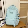 Mochila Escolar Feminina Estilo Japonês Ins Menina Estilo Preppy Mochila com Laço K-Style Harajuku Grande Capacidade Mochila Fofa