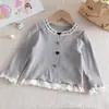 Camiseta de Manga Larga para Niña 2026 Primavera Nueva Delgada Top Infantil Bebé Falso Dos Piezas Camiseta Base para Niña