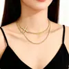 Colar com Pingente Cruzado Estilo Europeu e Americano Colar com Corrente Cubana Corrente Grossa de Metal Simples Acessório de Pescoço Versátil