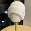 Gorro de Lana de Marca Trendy Estilo Coreano con Logo de Letras para Hombres y Mujeres en Invierno, Gorro de Punto de Color Puro Cálido y Versátil, Gorro Frío que Muestra la Cara con Protección para Orejas Pequeñas