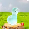 Decoração de resina para micro paisagem, desenho animado fofo, alpaca luminosa, decoração tridimensional, artesanato para decoração de mesa, carro, casa