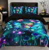 Juego de Tres Piezas Transfronterizo Caricatura Mariposa Impresión Digital 3D Exportación de Amazon Ropa de Cama Textiles para el Hogar Juego de Tres Piezas Al por Mayor