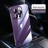 PC Sem Moldura Galvanizado 16Pro Adequado para Capa de Celular Iphone17 Ultrafina Transparente Casca Rígida Apple 14 Capa Protetora
