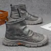 Nuevos zapatos para hombre para Otoño 2026: botas Martin de caña alta, modernas, a la moda, versátiles, casuales, deportivas, ligeras
