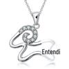 Colar Banhado a Prata Cobre Feminino Ano do Bode Este Ano Pingente de Diamante Zodiaco Ano da Sorte Pequeno Carneiro Joias Atacado