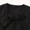 Chaqueta de Algodón de Color Sólido con Decoración de Lazo para Mujer, Nueva Primavera 2026, Transfronteriza AliExpress 1255992