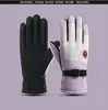 Guantes de esquí para hombre y mujer en invierno con terciopelo engrosado y palma impermeable, antideslizantes, cálidos para exteriores, terciopelo, a prueba de viento y frío para ciclismo