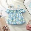 Doce pai verão novas meninas 'coreano-estilo floral camisole bebê meninas 'estilo ocidental fresco camisa de boneca de manga curta
