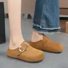 Zapatos de mujer antideslizantes para meter el pie, que aumentan la altura, nuevo modelo de primavera 2026, pantuflas cerradas estilo Birkenstock de suela gruesa para mujer, adecuadas para usar al aire libre, estilo de nicho