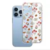 Capa de Celular Floral com Vibe de Verão Transparente Apple 18Promax Furo Fino Cobertura Total Anti-Queda Capa para Iphone17