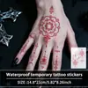 Los Populares Pegatinas de Tatuaje de Henna Roja de Temu Son de Larga Duración, Impermeables, de Estilo Tribal Tradicional y Son Adecuadas para Pintura Corporal de Mujeres y Eventos de Boda