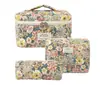 Bolsa de cosméticos portátil gran capacidad floral pequeño almacenamiento portátil algodón acolchado flor linda ins viaje estudiante