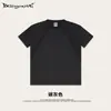 Secagem na Rua Verão Novo Estilo 220g Patchwork Cor Pura Esportiva Gola Redonda Manga Curta Camiseta Top Refrescante de Secagem Rápida para Homens